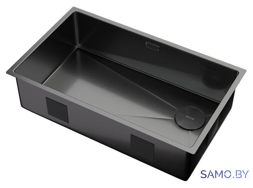 Кухонная мойка ZorG Zerox 74 U / IF Side SF PVD Gunblack - Изображение №2 — Интернет-магазин samo.by