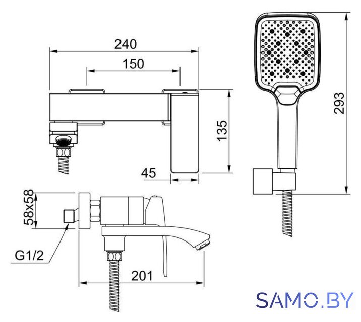 Смеситель Raglo R01.30.09 - Изображение №2 — Интернет-магазин samo.by
