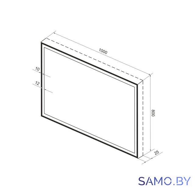  Wellsee Зеркало с фронтальной LED-подсветкой 7 Rays' Spectrum 172201390, 100 х 80 см (с сенсором и регулировкой яркости освещения) - Изображение №9 — Интернет-магазин samo.by