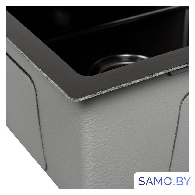 Кухонная мойка ARFEKA Eco AR 500*500 Black PVD Nano Decor - Изображение №4 — Интернет-магазин samo.by