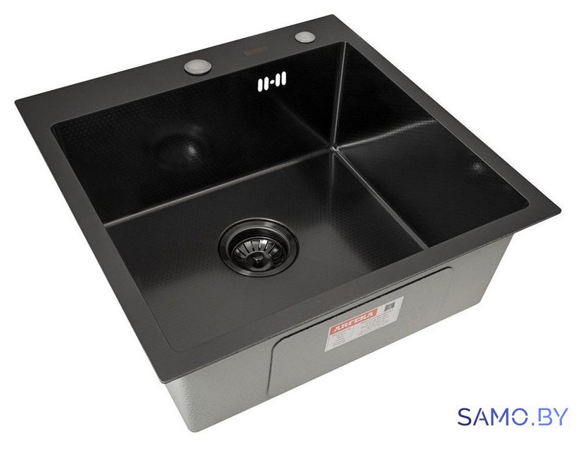 Кухонная мойка ARFEKA Eco AR 500*500 Black PVD Nano Decor - Изображение №1 — Интернет-магазин samo.by
