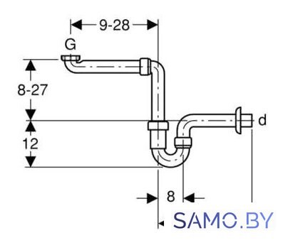 Сифон Geberit Uniflex 151.107.11.1 - Изображение №2 — Интернет-магазин samo.by