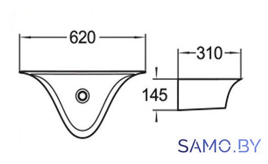 Умывальник WeltWasser AISBACH 78205 GL-WT - Изображение №2 — Интернет-магазин samo.by
