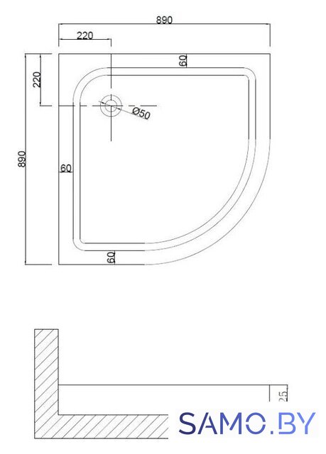 Душевой уголок Niagara NG-6806-08 90x90x190 - Изображение №4 — Интернет-магазин samo.by