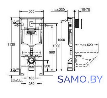 Инсталляция для унитаза Grohe Rapid SL [38772001] - Изображение №2 — Интернет-магазин samo.by