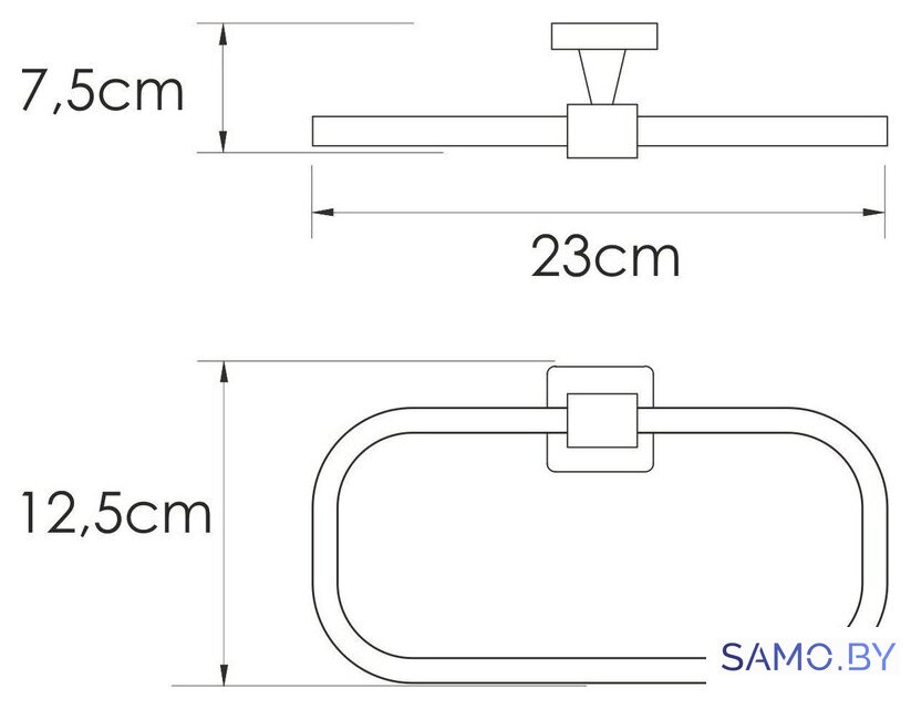 Держатель для полотенца Wasserkraft Rhin K-8760 - Изображение №2 — Интернет-магазин samo.by