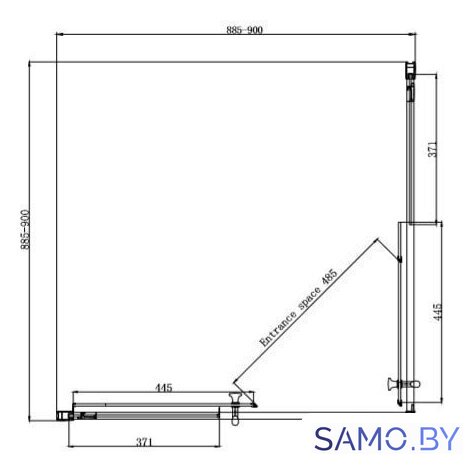 Душевой уголок Ambassador Kingston 14011102 90х90 - Изображение №9 — Интернет-магазин samo.by