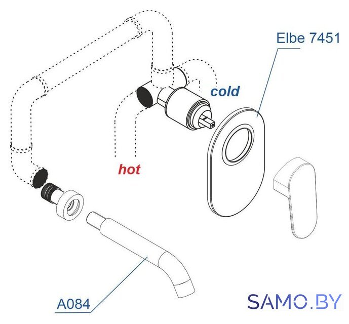 Комплект смесителей Wasserkraft A74543 - Изображение №2 — Интернет-магазин samo.by