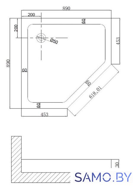 Душевой уголок Niagara NG-6805-08 90x90x195 - Изображение №4 — Интернет-магазин samo.by