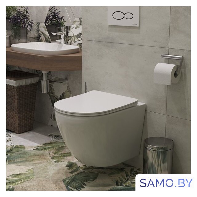 Унитаз подвесной Roxen Antares 530185-01 в комплекте с инсталляцией StounFix Dual Fresh 6 в 1 966626 (кнопка: бежевый) - Изображение №9 — Интернет-магазин samo.by