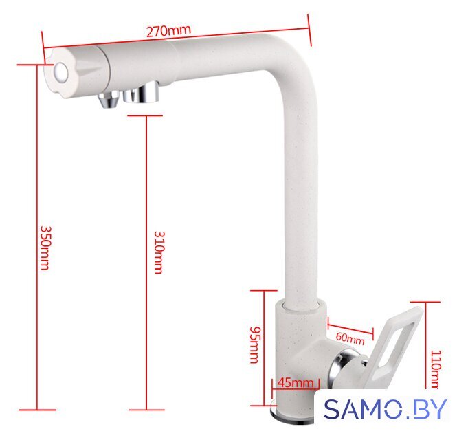 Смеситель FRAP H72 F4372-8 (серый) - Изображение №5 — Интернет-магазин samo.by