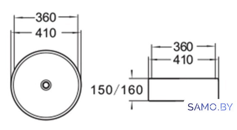 Умывальник SantiLine SL-1057 - Изображение №2 — Интернет-магазин samo.by