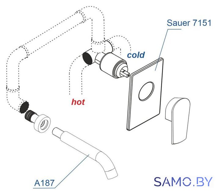 Комплект смесителей Wasserkraft A71573 - Изображение №2 — Интернет-магазин samo.by