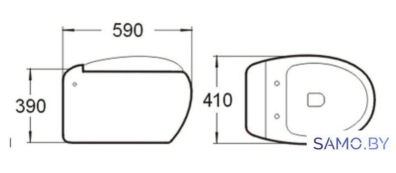 Унитаз подвесной SantiLine SL-5001 - Изображение №2 — Интернет-магазин samo.by