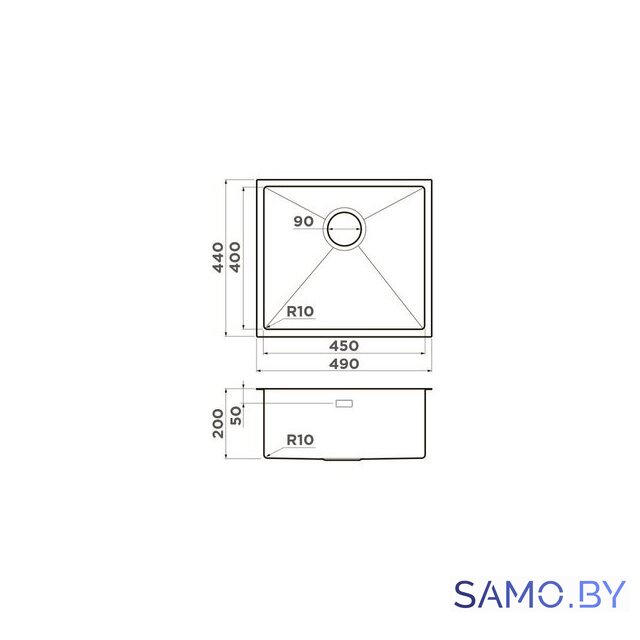 Кухонная мойка Omoikiri Taki 49-U/IF GB (графит) - Изображение №6 — Интернет-магазин samo.by