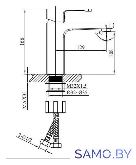 Смеситель Altrobagno Lamberto 0124 NeOp - Изображение №8 — Интернет-магазин samo.by