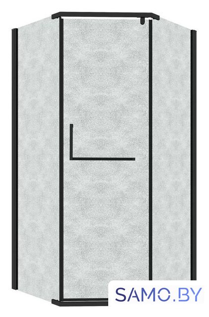 Душевой уголок Grossman Pragma 90x90x195 302.K33.03.9090.21.02 (черный матовый/шиншилла стекло) - Изображение №1 — Интернет-магазин samo.by