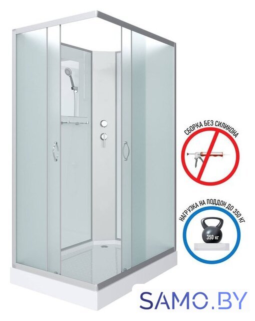 Душевая кабина Niagara NG-43085-14QBK 100x80 - Изображение №2 — Интернет-магазин samo.by