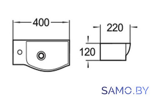 Умывальник WeltWasser AISBACH 7940 MT-BL L - Изображение №2 — Интернет-магазин samo.by