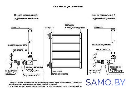 Полотенцесушитель TERMINUS Ното П8 500x800 (с полкой ) - Изображение №7 — Интернет-магазин samo.by