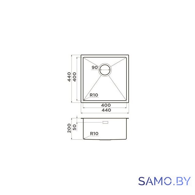 Кухонная мойка Omoikiri Taki 44-U/IF GB (графит) - Изображение №5 — Интернет-магазин samo.by