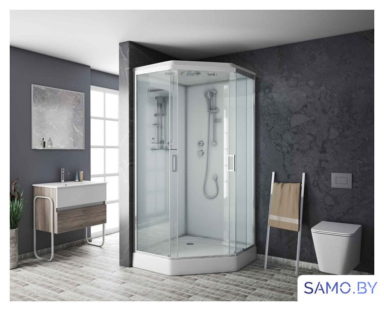 Душевая кабина Niagara NG-6001-01D 90x90x220 (прозрачное стекло) - Изображение №1 — Интернет-магазин samo.by