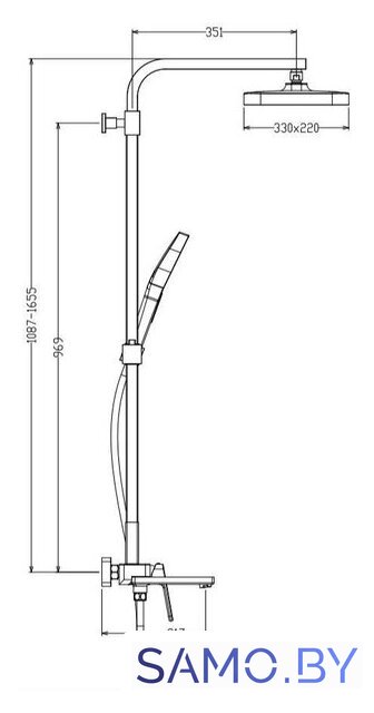 Душевая система  Raglo R51.24.06 - Изображение №2 — Интернет-магазин samo.by