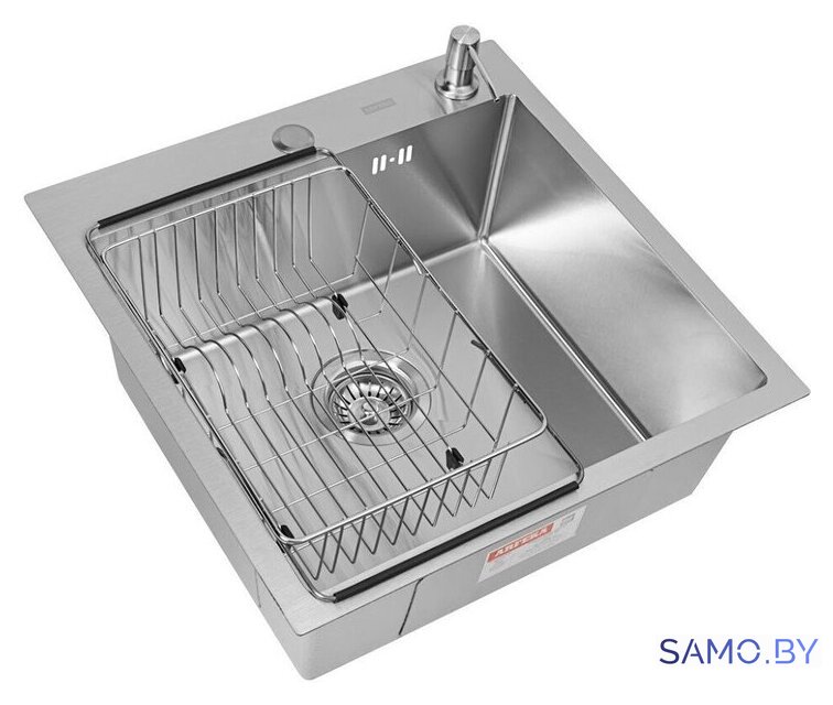 Кухонная мойка ARFEKA ECO AR мойка 500*500, коландер F, дозатор SATIN - Изображение №3 — Интернет-магазин samo.by