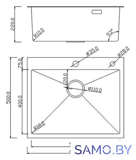 Кухонная мойка Roxen Snake 560220-60-S сатин/текстурная поверхность (с коландером и дозатором) - Изображение №15 — Интернет-магазин samo.by