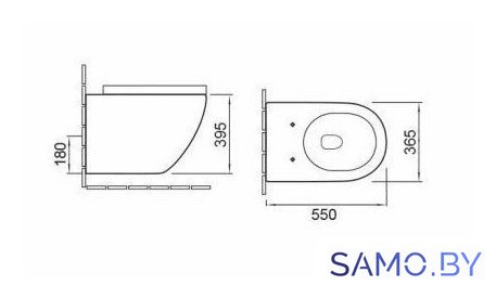 Унитаз подвесной SantiLine SL-5002MB - Изображение №2 — Интернет-магазин samo.by