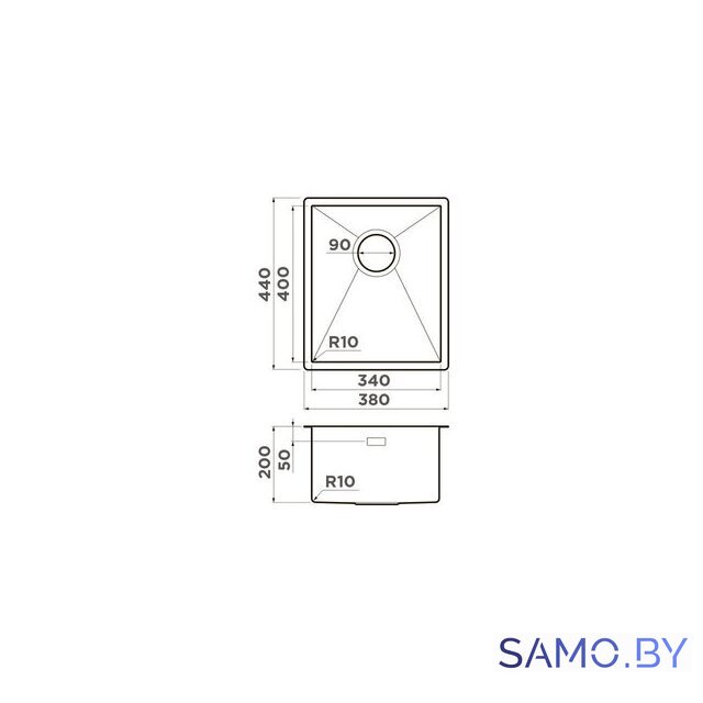 Кухонная мойка Omoikiri Taki 38-U/IF GB (графит) - Изображение №2 — Интернет-магазин samo.by