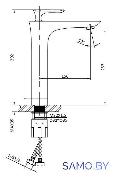 Смеситель Altrobagno Aperto 010207 Bi - Изображение №6 — Интернет-магазин samo.by