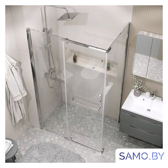Душевой уголок Grossman Pragma 100x80x195 120.K33.03.1080.10.00 (хром/прозрачное стекло) - Изображение №10 — Интернет-магазин samo.by