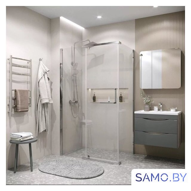 Душевой уголок Grossman Pragma 100x80x195 120.K33.03.1080.10.00 (хром/прозрачное стекло) - Изображение №7 — Интернет-магазин samo.by