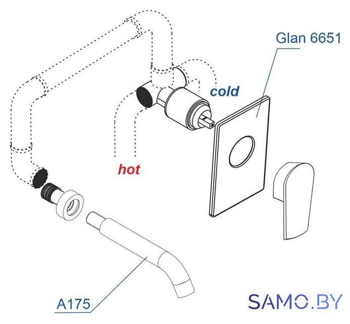 Комплект смесителей Wasserkraft A66553 - Изображение №2 — Интернет-магазин samo.by