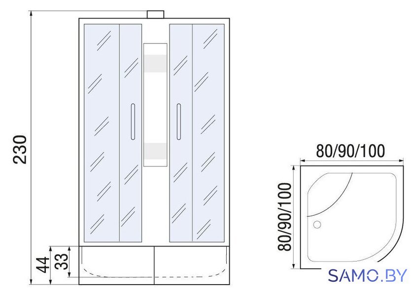 Душевая кабина River Nara XL 100/44 MT - Изображение №14 — Интернет-магазин samo.by