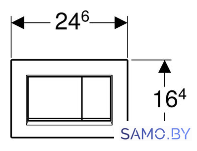 Панель смыва Geberit Sigma 30 New 30 115.893.JT.1 (белый матовый/хром глянцевый) - Изображение №4 — Интернет-магазин samo.by