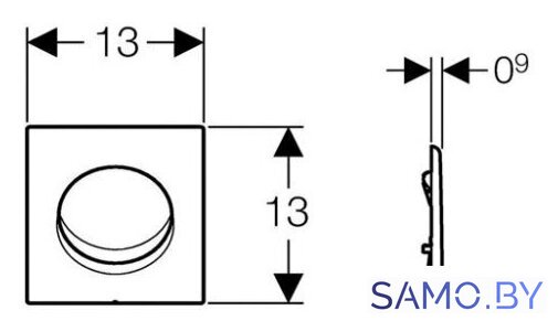 Панель смыва Geberit Sigma 01 HyTouch 116.011.21.5 (хром глянцевый) - Изображение №3 — Интернет-магазин samo.by
