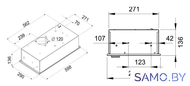 Кухонная вытяжка MAUNFELD Crosby Rocky 60 (белый) - Изображение №2 — Интернет-магазин samo.by