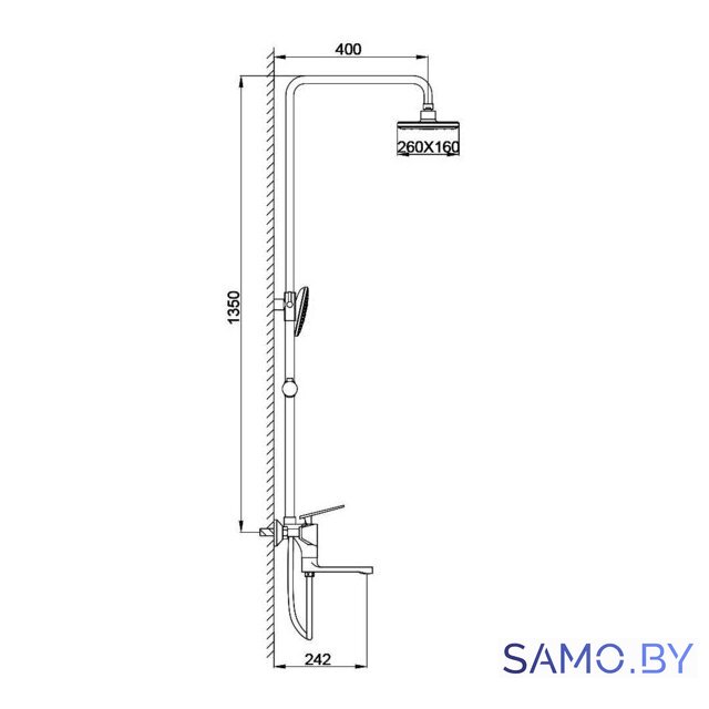 Душевая система  FRAP F2457 - Изображение №2 — Интернет-магазин samo.by