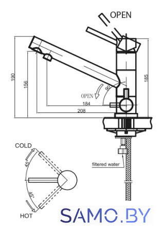 Смеситель Omoikiri Tonami-PL [4994062] - Изображение №2 — Интернет-магазин samo.by