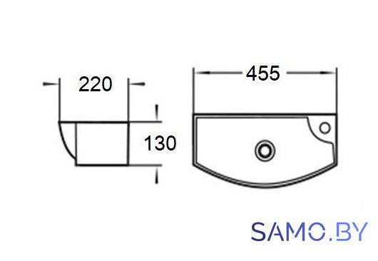Умывальник WeltWasser AISBACH 7946 GL-WT R - Изображение №2 — Интернет-магазин samo.by