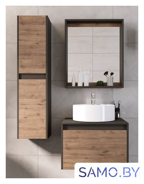  Grossman Тумба под умывальник Смарт 60 106009 (веллингтон/графит) - Изображение №2 — Интернет-магазин samo.by
