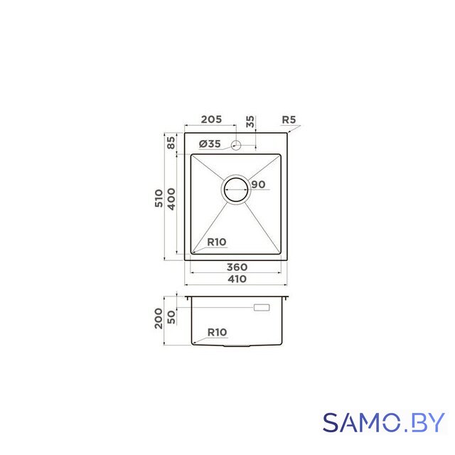Кухонная мойка Omoikiri Akisame 41 GB (графит) - Изображение №2 — Интернет-магазин samo.by