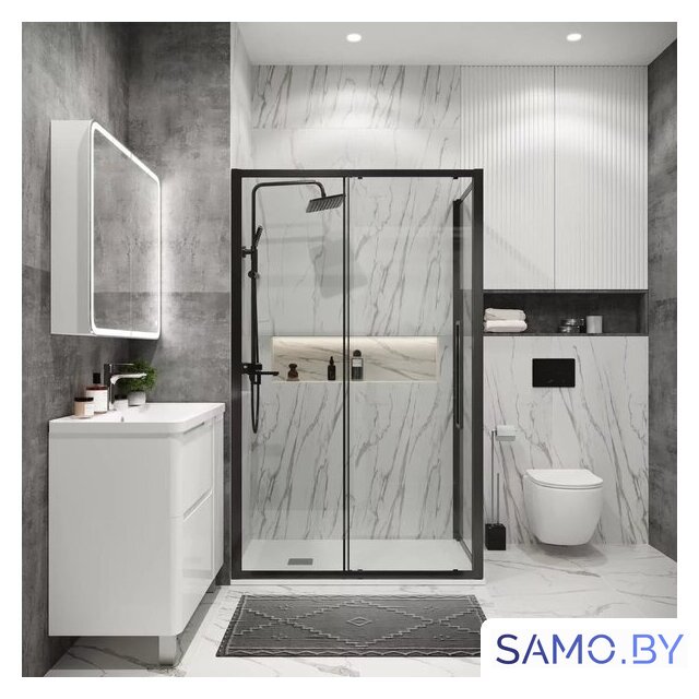 Душевой уголок Grossman Cosmo 100x80x195 120.K33.02.1080.42.00 (графит сатин/прозрачное стекло) - Изображение №8 — Интернет-магазин samo.by