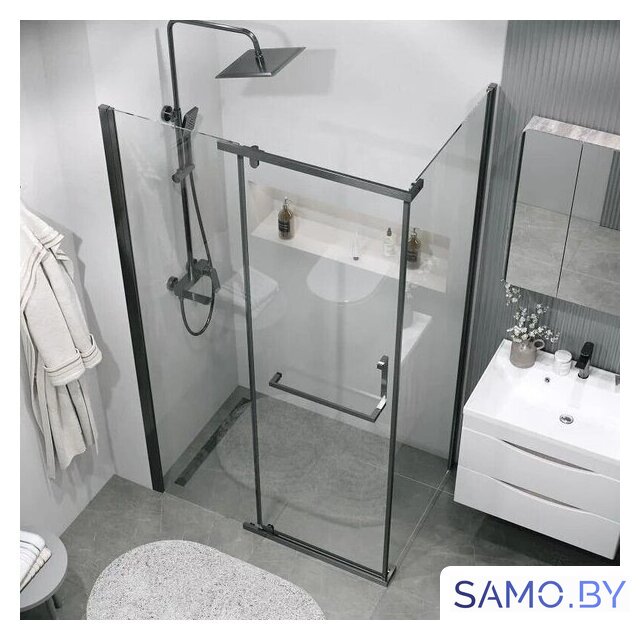 Душевой уголок Grossman Pragma 100x80x195 120.K33.03.1080.42.00 (графит сатин/стекло прозрачное) - Изображение №10 — Интернет-магазин samo.by