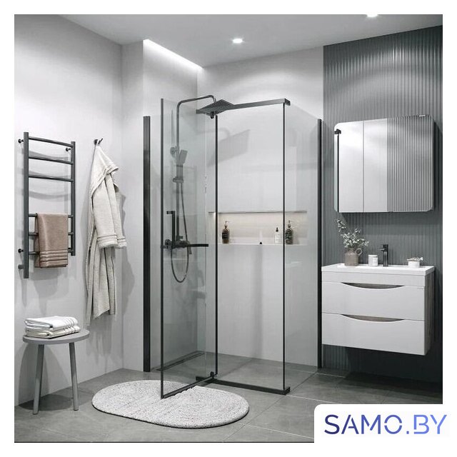 Душевой уголок Grossman Pragma 100x80x195 120.K33.03.1080.42.00 (графит сатин/стекло прозрачное) - Изображение №9 — Интернет-магазин samo.by