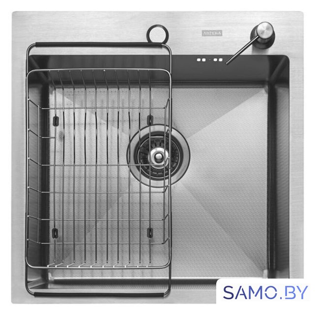 Кухонная мойка ARFEKA ECO AR мойка 500*500, коландер F, дозатор SATIN DECOR - Изображение №2 — Интернет-магазин samo.by