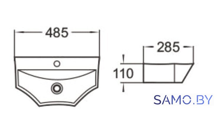 Умывальник SantiLine SL-2004 - Изображение №2 — Интернет-магазин samo.by