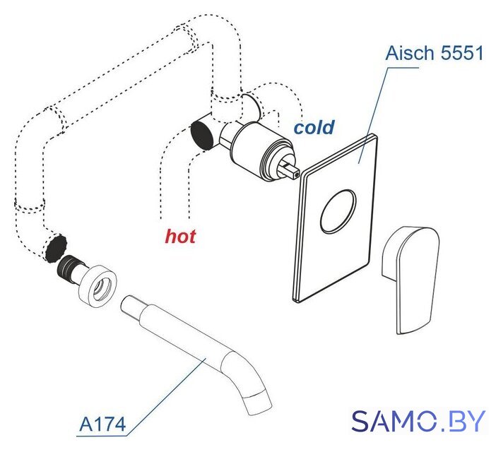 Комплект смесителей Wasserkraft A55543 - Изображение №2 — Интернет-магазин samo.by